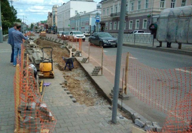 В Перми расширяют проезжую часть улицы Ленина