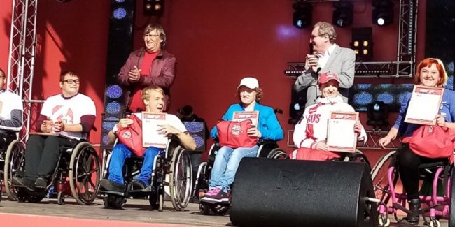 В Пермском марафоне приняли участие инвалиды - «колясочники»