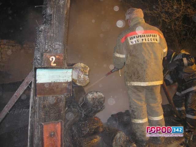 В Перми при пожаре жилого дома погибли два человека