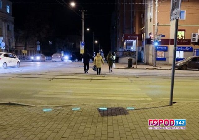 В Перми появился светофор нового типа — наземный светодиодный