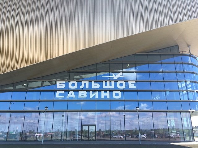 В Перми на здании нового терминала аэропорта появилось название «Большое Савино»
