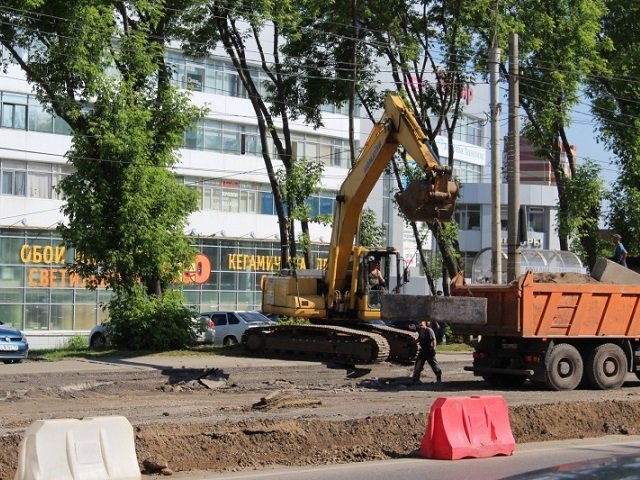 В Перми на 70% выполнены работы по разбору трамвайных путей на улице Уральской