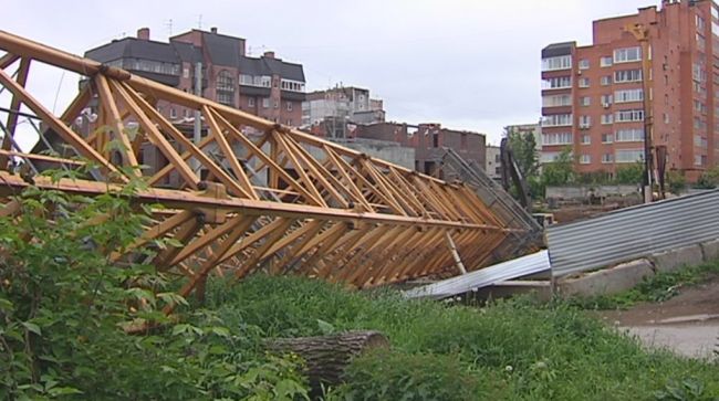 Башенный кран, рухнувший весной в Перми, убрали