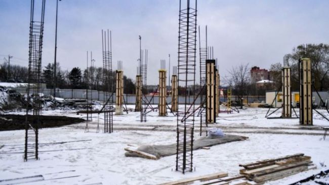 В экстрим-парке Перми началось строительство 1 этажа отапливаемого спорткомплекса
