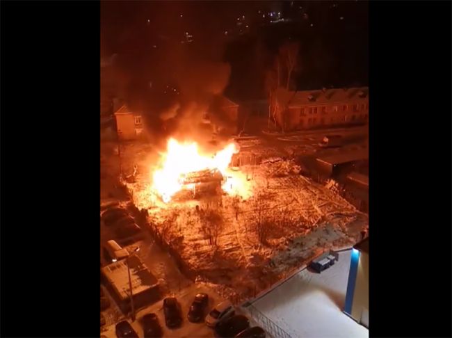 В Закамске сгорел частный дом