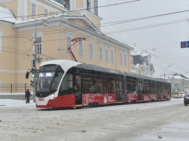 Проезд на новых трамваях в Перми временно сделали бесплатным