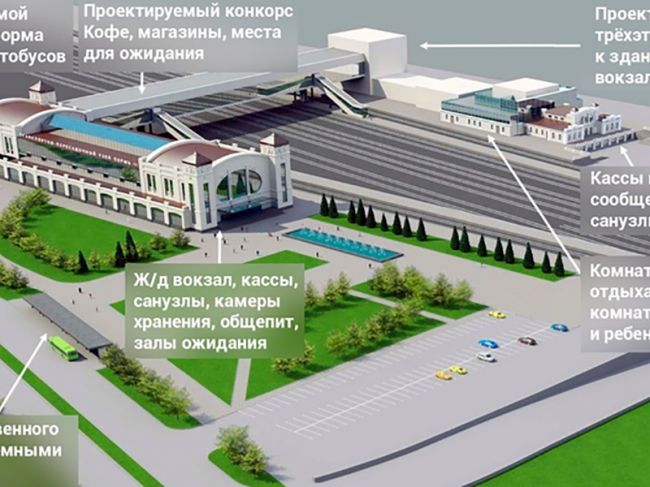 В Сети появился проект нового вокзала Пермь II