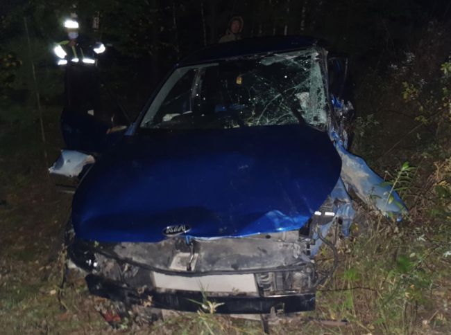 На трассе в Прикамье перевернулась иномарка – водитель погиб