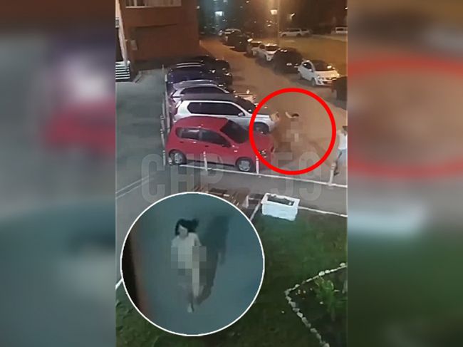 В Перми ночью голая женщина кидалась на людей и портила машины