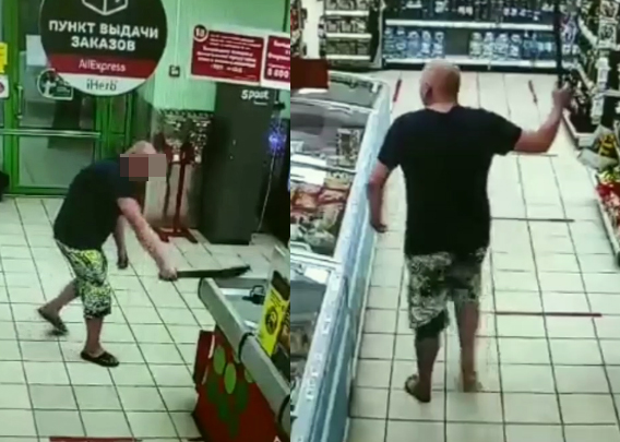 В Прикамье мужчина пришел с мачете в супермаркет