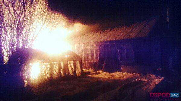 В Кунгурском районе сгорел дом